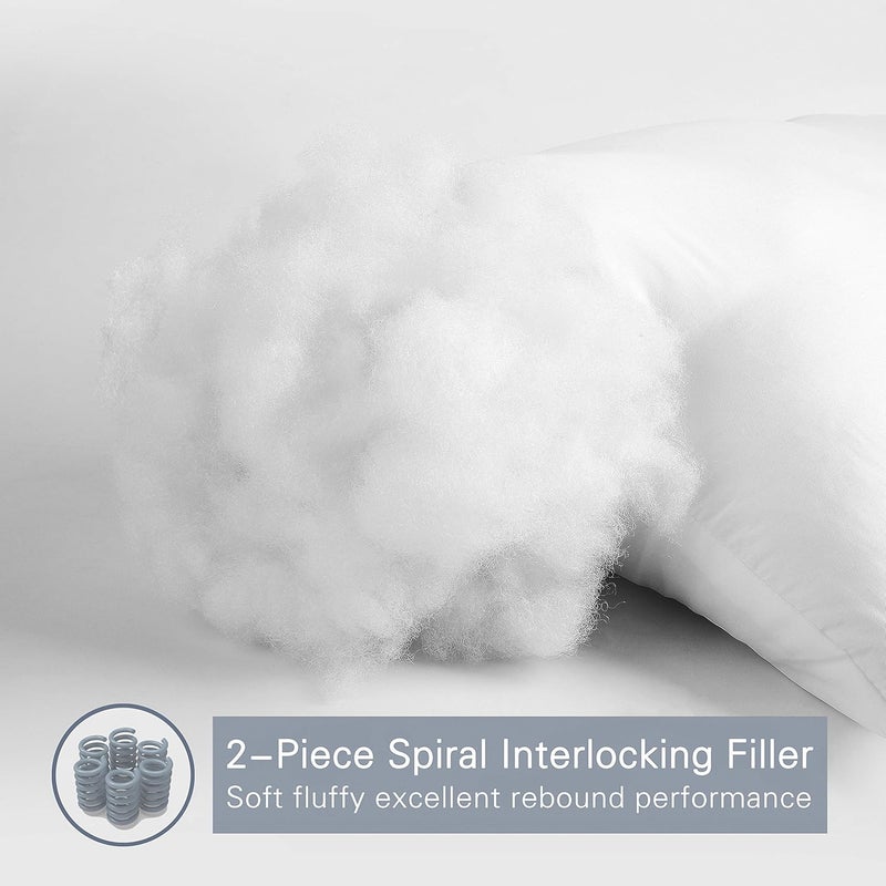 Soft Pillows for Sleeping - Fluffy Down Alternative Hypoallergenic&Dust Mite Resistant Polyester Fiber Pillow - Home&Hotel-Collection - Machine Washable - Neck Pain&Headache Relief - Image 2