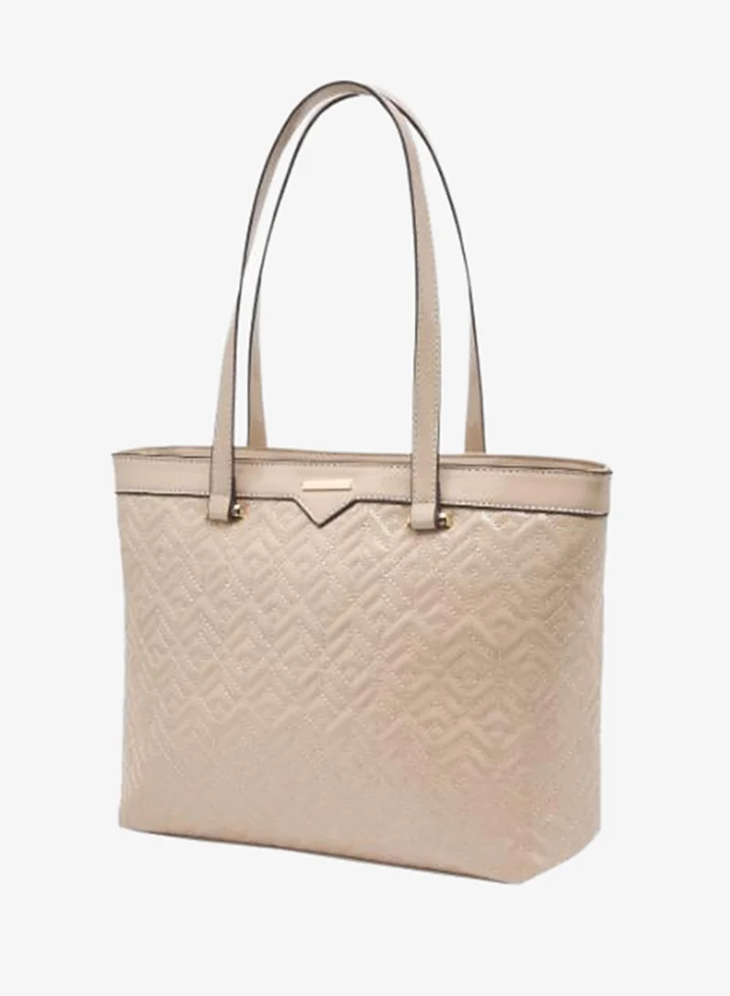 Sasha Sasha Quilted Tote Bag with Zip Closure
