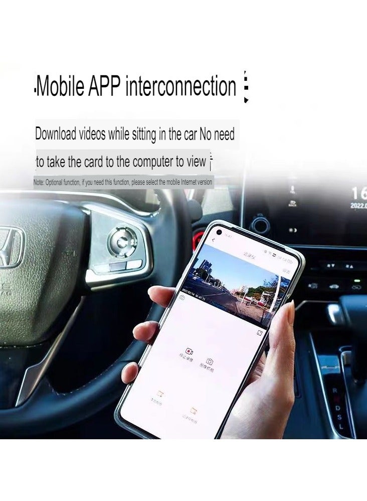 AROAQ Dash Cam With, 1080p Driving Recorder Wide Angle 24 Hours Parking Surveillance, Waterproof Driving Recorder Cam For Car, USB screenless mobile phone direct connection single recording (alloy) - Image 3