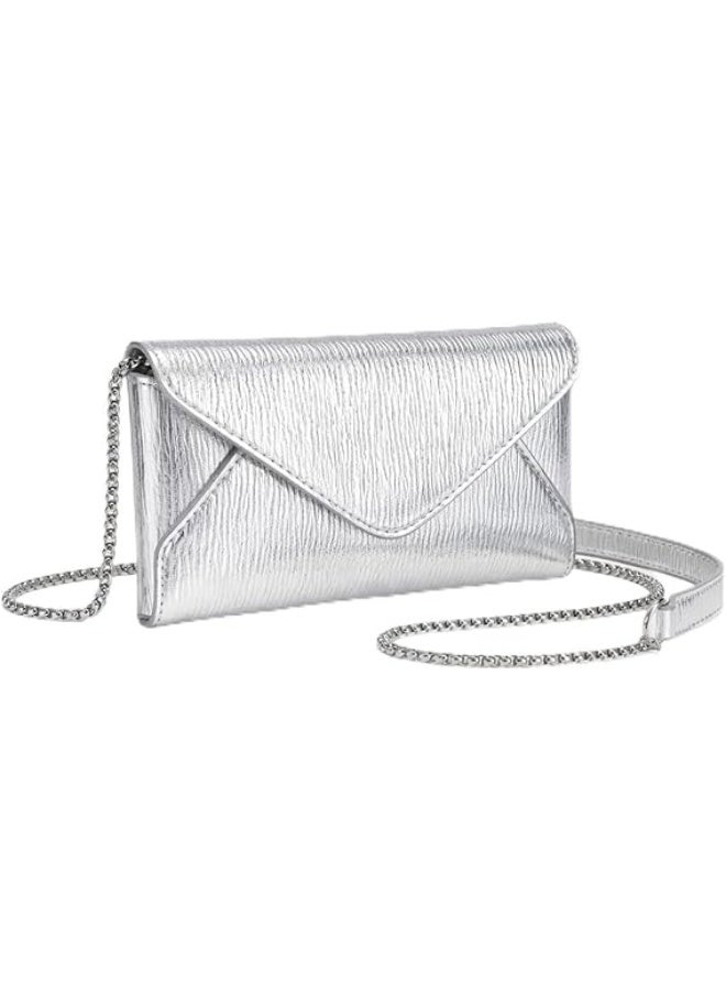 Women's envelope-style crossbody bag, chain shoulder bag, with space for phone, cards, and keys. - Image 1