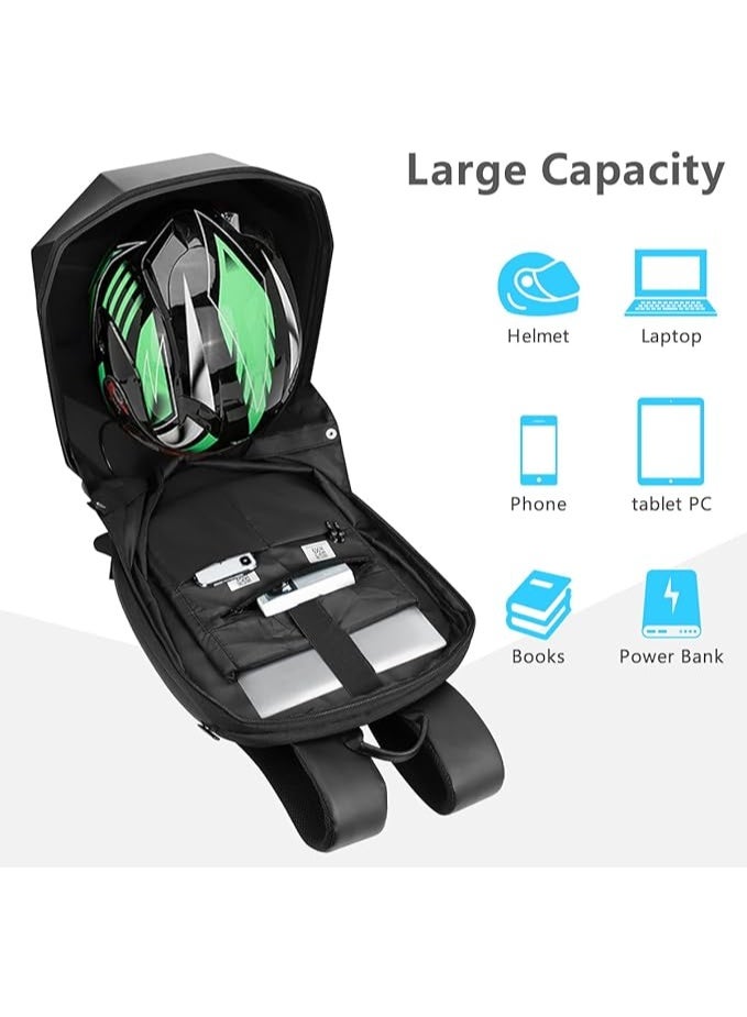 Backpacks Pixel Art Motorcycle Backpack Dynamic WiFi Waterproof Supports iOS/Android System LED Display Text/Picture/GIF Animation Laptop Backpack - Image 3