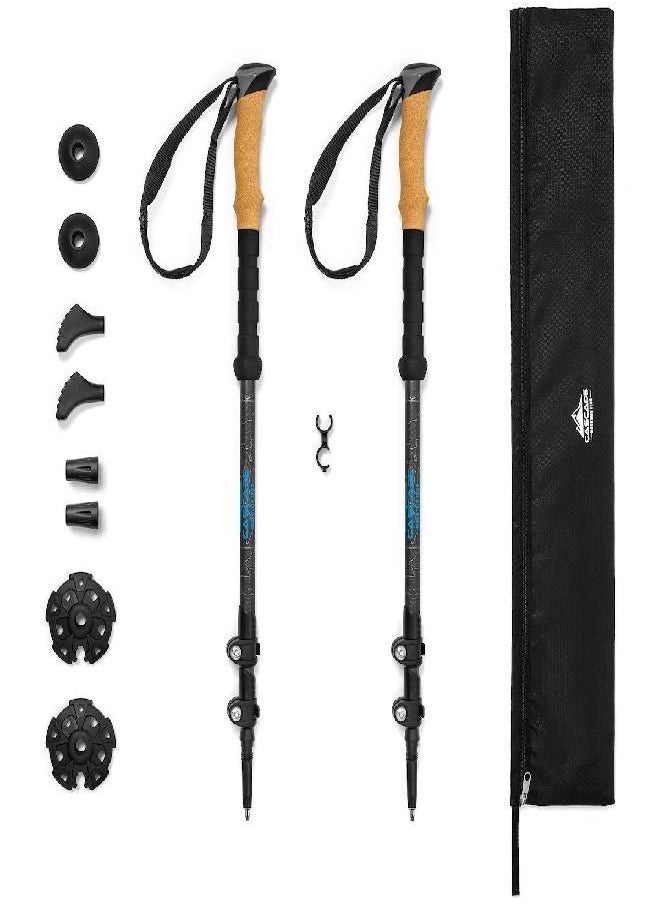 Cascade Mountain Tech Cascade Mountain Tech Trekking Poles - Carbon Fiber Walking or Hiking Sticks with Quick Adjustable Locks (Set of 2)  - Image 5