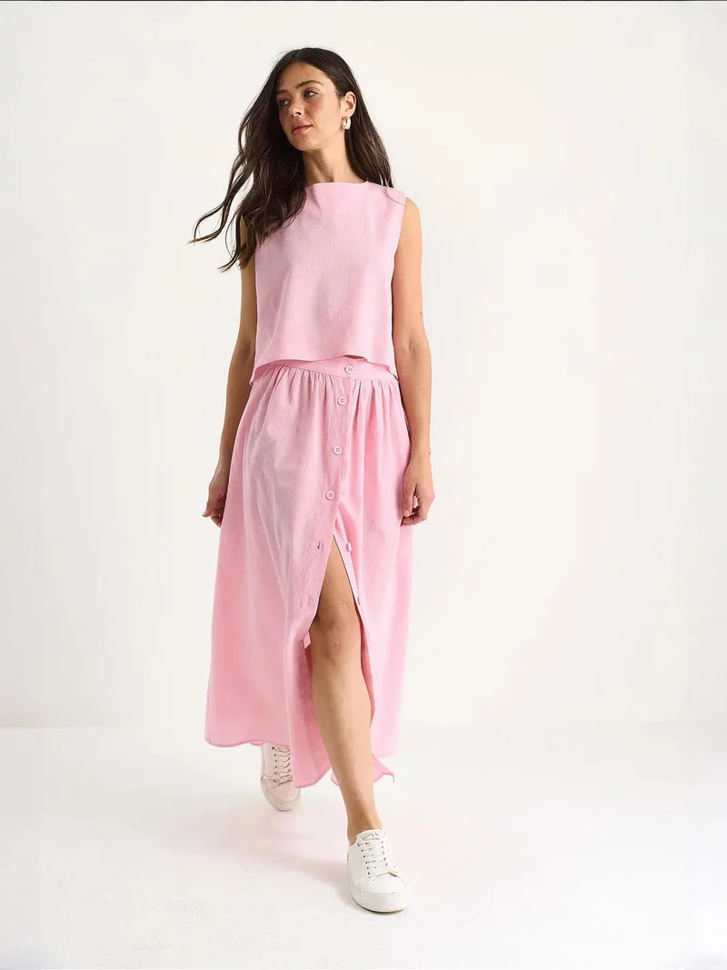 بيانكو لوتشي طقم قطني محكم من قطعتين بإغلاق أزرار