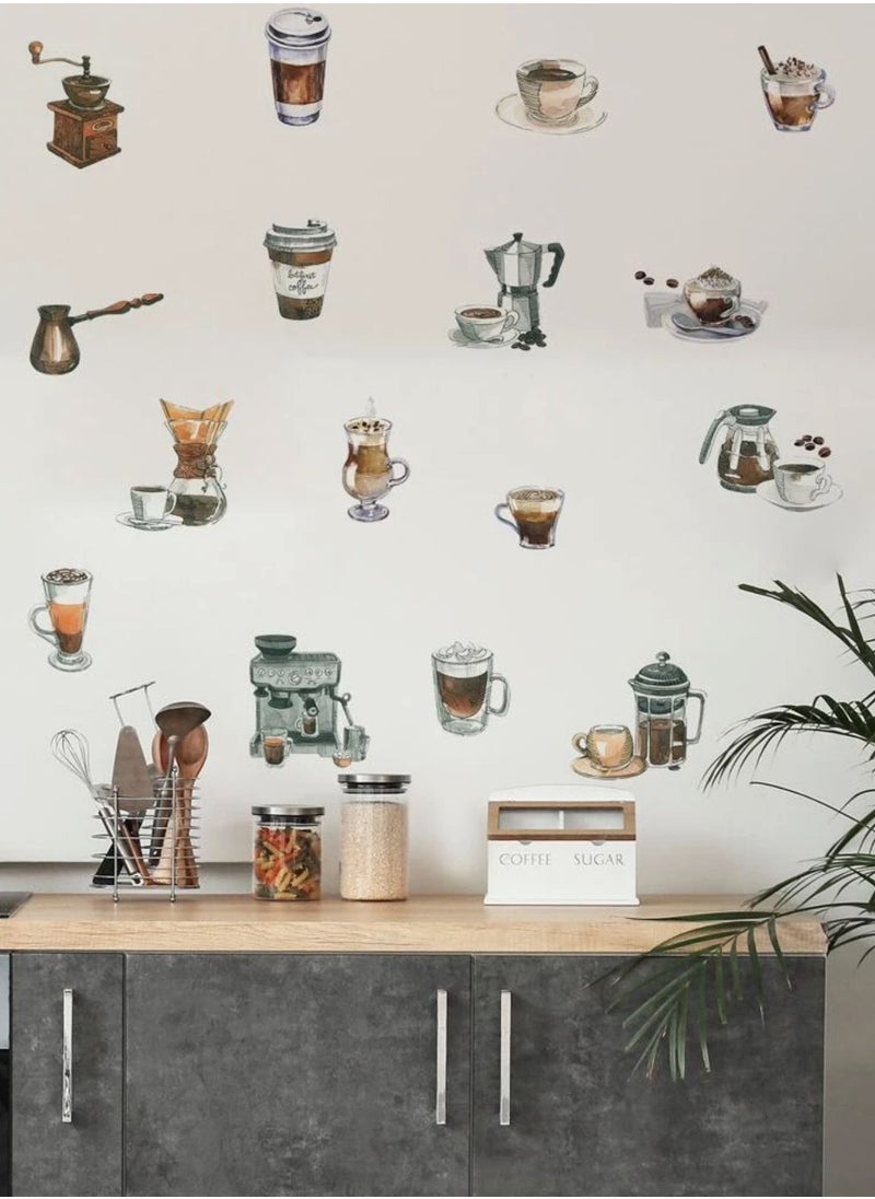 Generic - Various self-adhesive wall paper wallpaper for coffee corner - Image 1
