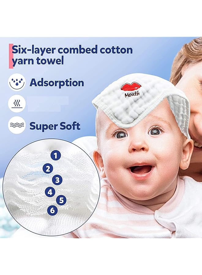 X spring Baby Cotton Muslin 5 Pack Soft Organic Baby Muslin Cloths 30.5 X 30.5Cm - Image 5