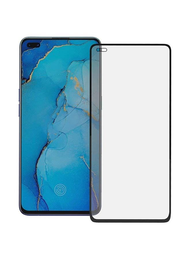 Tempered Glass Screen Protector For OPPO Reno 3 Pro CLEAR/BLACK - Image 2
