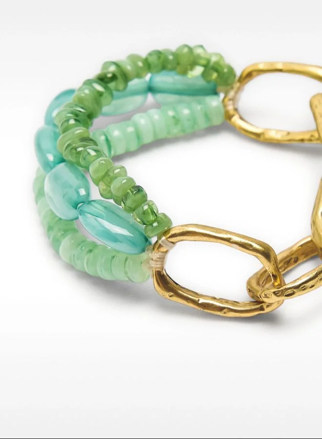 PARFOIS Bracelet With Stone-Effect Beads