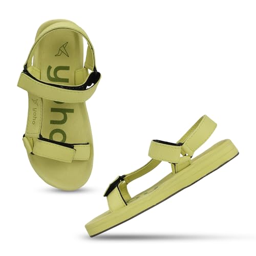 YOHO EVA Sandals for Men | EVA sole | Comfortable cushioned sole with TPR base | Lightweight | Soft skin friendly straps | Adjustable straps | Velcro closure | Vibrant colour options - Image 1