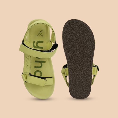 YOHO EVA Sandals for Men | EVA sole | Comfortable cushioned sole with TPR base | Lightweight | Soft skin friendly straps | Adjustable straps | Velcro closure | Vibrant colour options - Image 3
