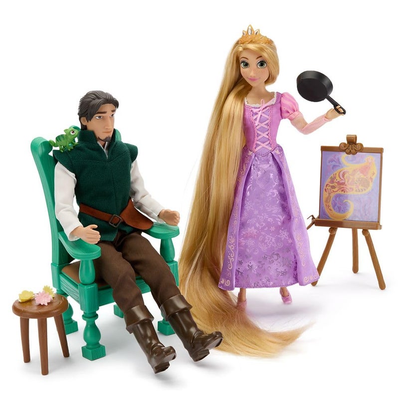 Disney Store Official Rapunzel Classic Doll Gift Set - Tangled Play Set - Disney Princess Toys Playset Featuring Rapunzel, Flynn Rider, Maximus, & Pascal Dolls with Accessories - Image 4