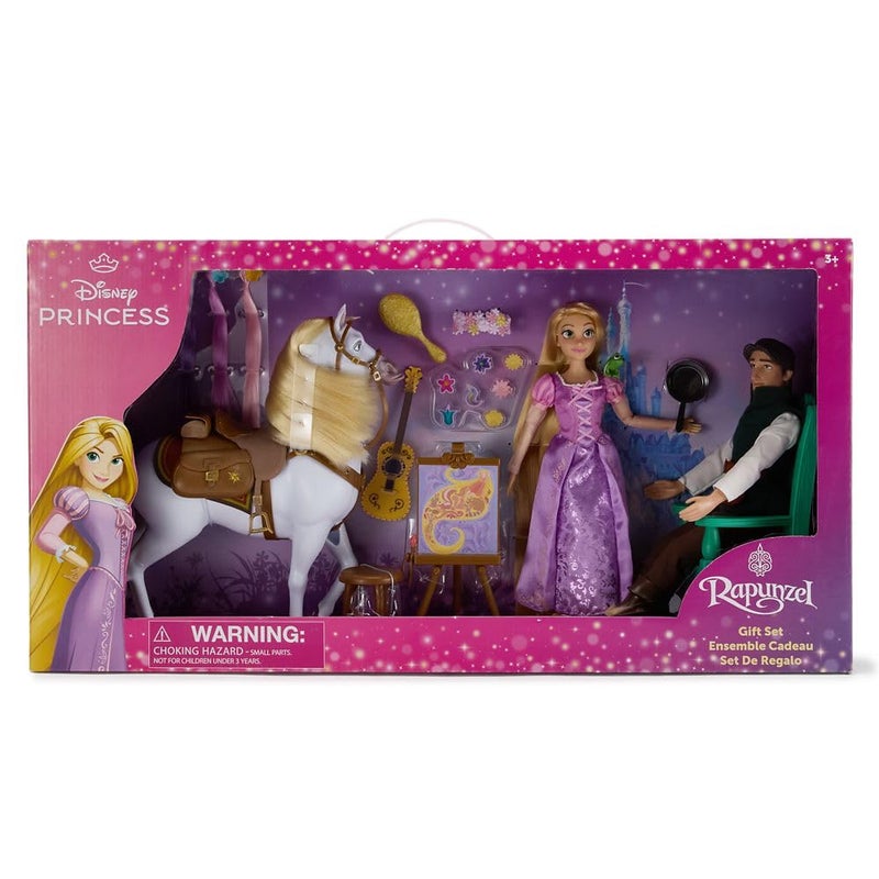 Disney Store Official Rapunzel Classic Doll Gift Set - Tangled Play Set - Disney Princess Toys Playset Featuring Rapunzel, Flynn Rider, Maximus, & Pascal Dolls with Accessories - Image 1