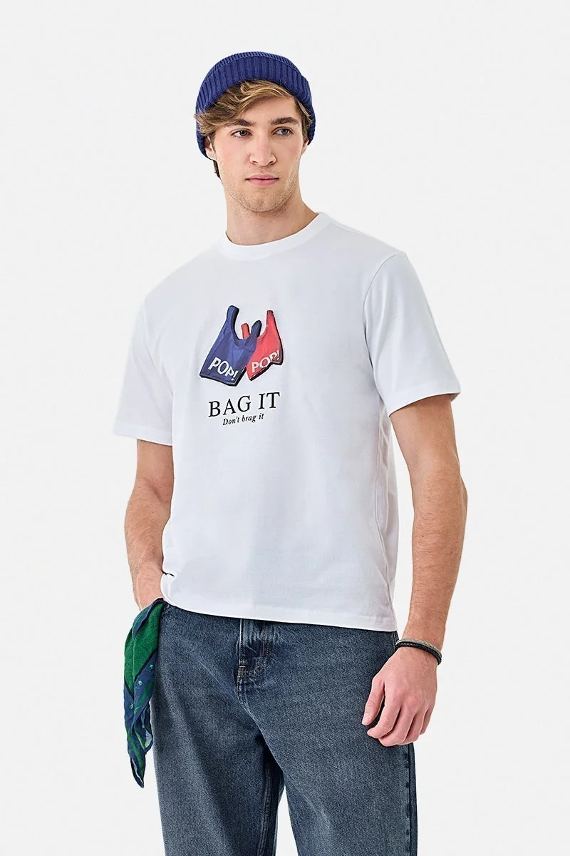 SNITCH Regular Fit Graphic 100% Cotton T-Shirt