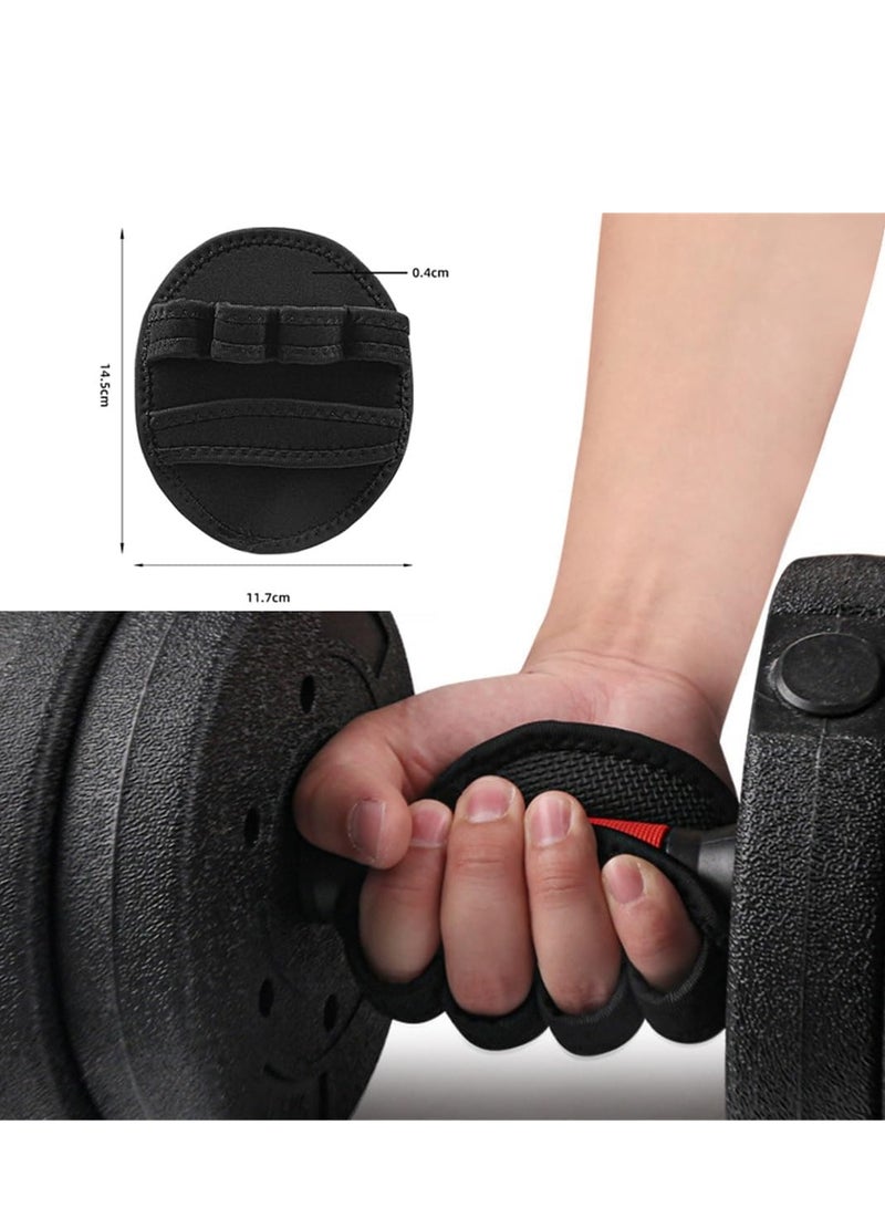 SOLARAE Workout Gloves for Gym Grip Power Pads Anti-Slip Fitness with 4 Fingers, Rubber Padding to Avoid Calluses, Suit Weight Lifting  Pull-Ups Calisthenics Powerlifting - Image 5