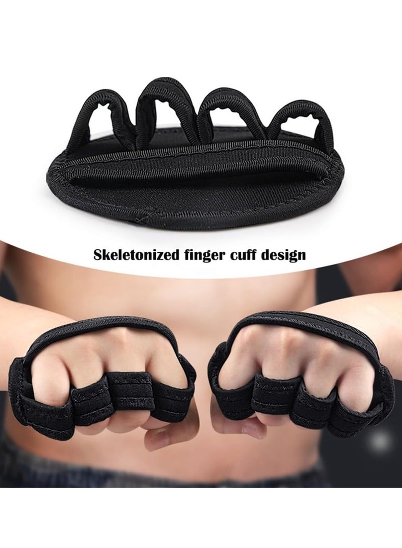 SOLARAE Workout Gloves for Gym Grip Power Pads Anti-Slip Fitness with 4 Fingers, Rubber Padding to Avoid Calluses, Suit Weight Lifting  Pull-Ups Calisthenics Powerlifting - Image 2