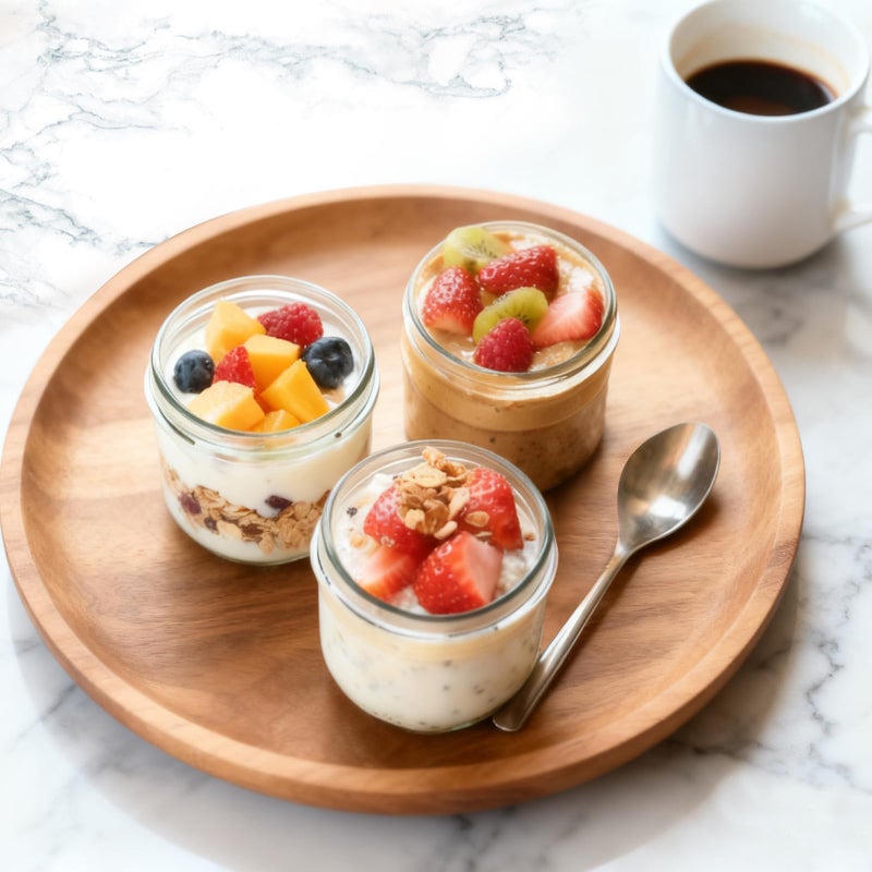 COYACOOL Overnight Oats Containers with Lids, 10oz Wide Mouth Mason Jars with Lids, 9 Pack Glass Jars with Airtight lid for Chia Pudding Yogurt Salad, Meal Prer Oatmeal Jars - Image 5