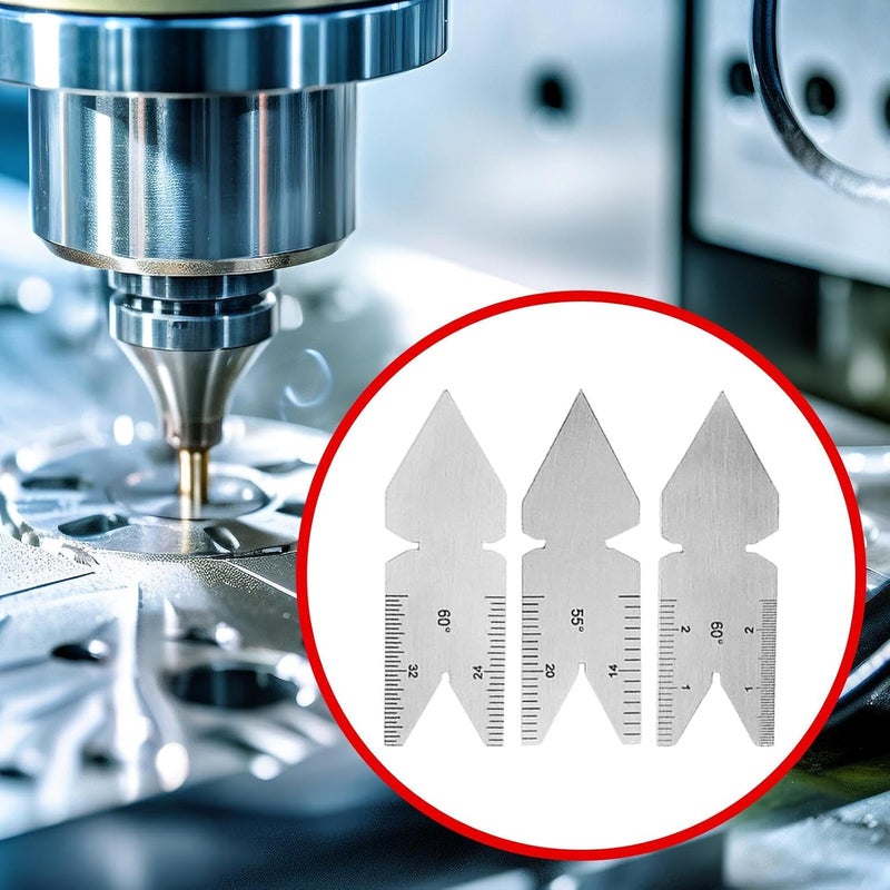 Stainless Steel Center Gauge Pitch Gauge Metalworking Layout Marking Tool - Image 3