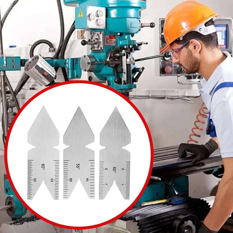 Stainless Steel Center Gauge Pitch Gauge Metalworking Layout Marking Tool - Image 4