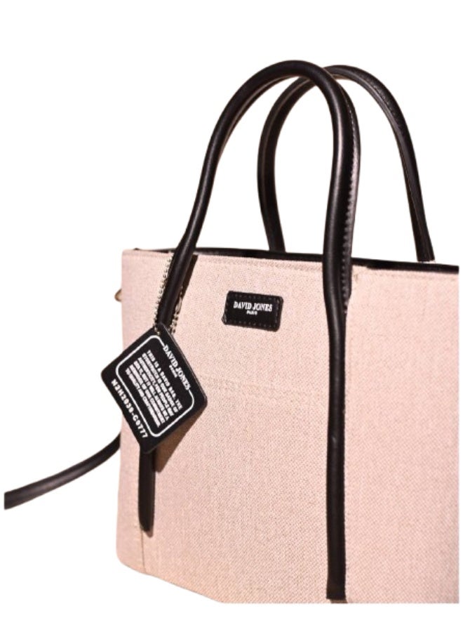 David Jones Elegant women's handbag in luxurious beige and black - Image 2