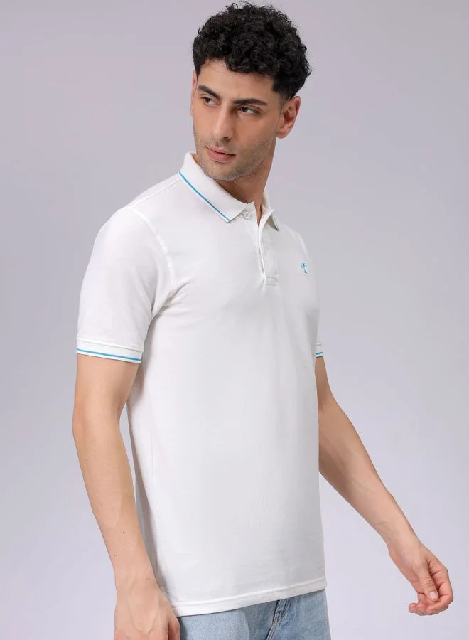 ذا انديان كراج كو Men Slim Fit Solid Polo Collar Tshirt