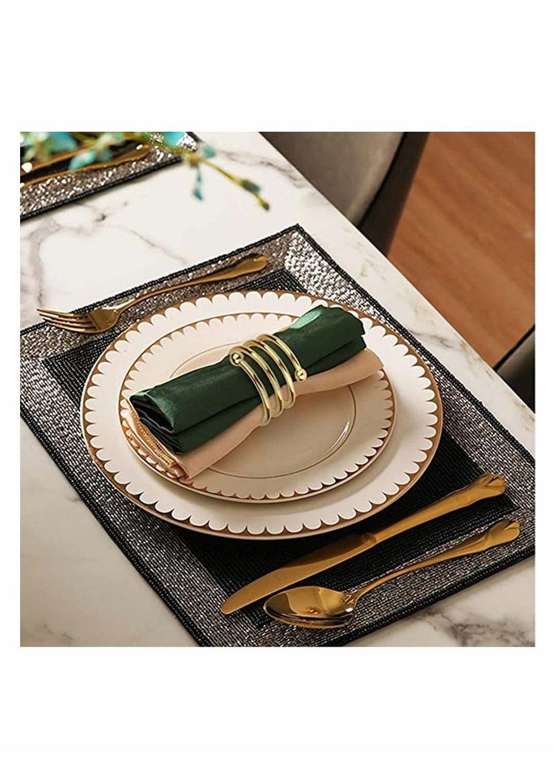 Y&D - 8-Piece Set Napkin Ring Table Setting Suitable for Casual or Formal Occasions (gold) - Image 1