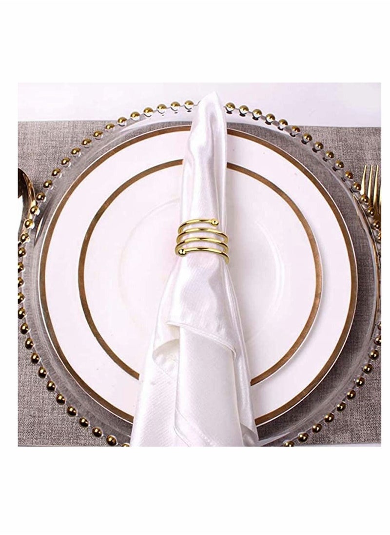 Y&D - 8-Piece Set Napkin Ring Table Setting Suitable for Casual or Formal Occasions (gold) - Image 1