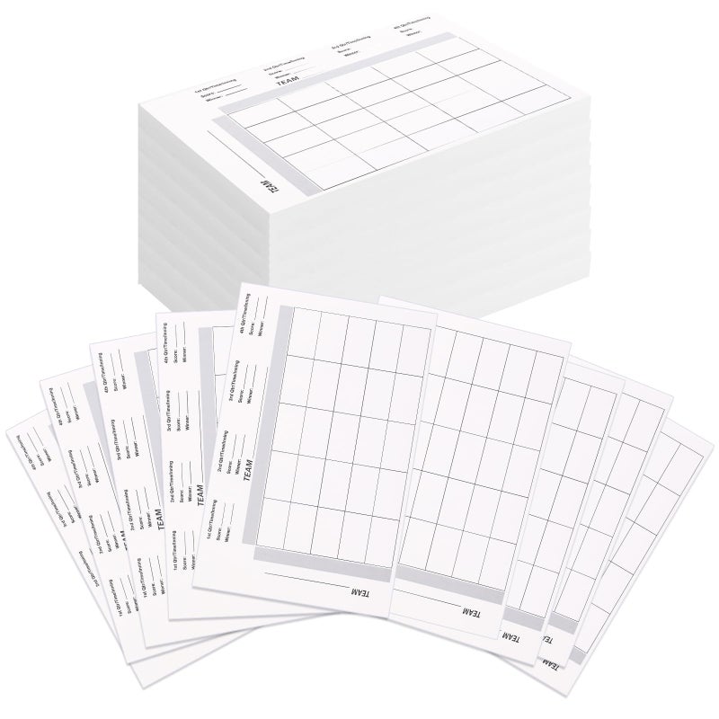 ABURRORI 50 Pieces Football Squares Board Pull Tabs Gambling Tickets Super Football Bowl Sports 25 Square Football Pool Cards for Baseball Sports Box Game Betting Party Playing Scratch Off Cards (50) - Image 1