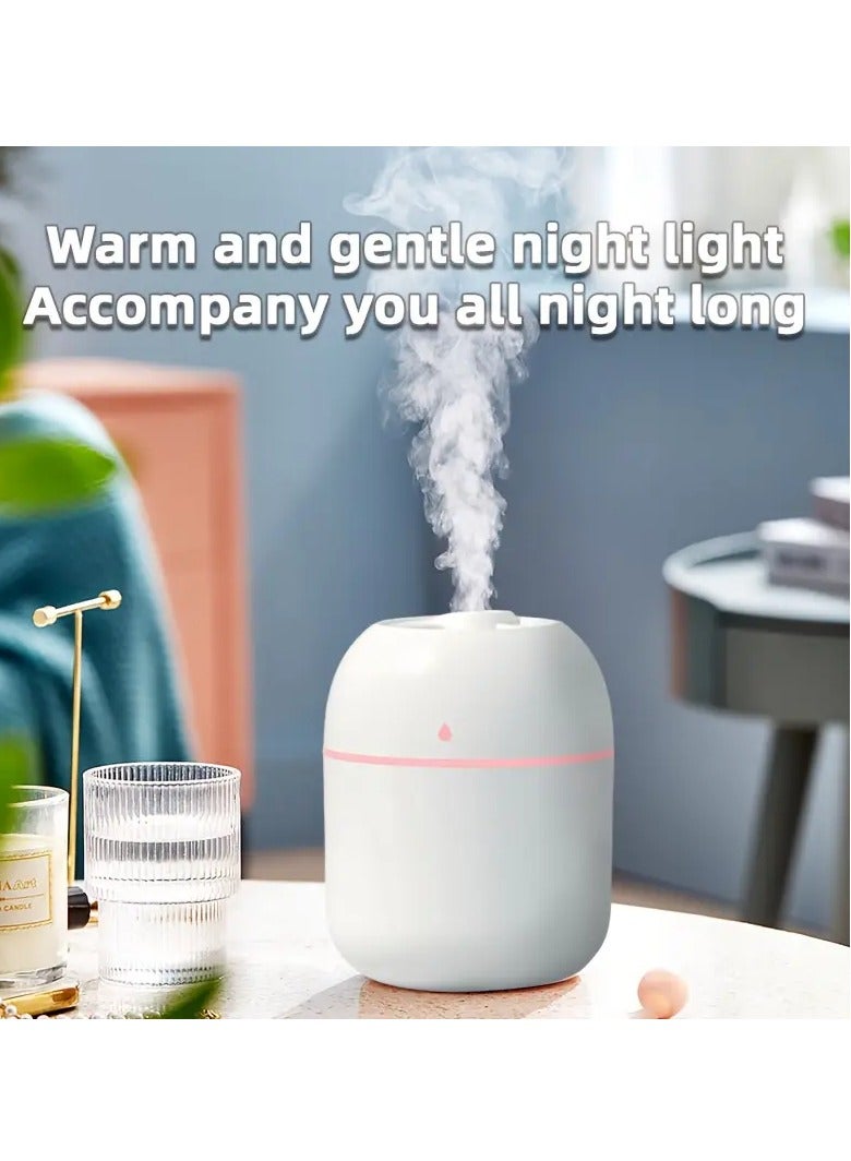 Portable USB Mini Humidifier & Essential Oil Diffuser – 220ml Capacity, Double Mist Mode, Quiet Operation, LED Night Light, Compact Air Freshener for Car, Bedroom, Office & Travel, Ideal Gift for Skin Hydration & Mood Enhancement  - Image 1