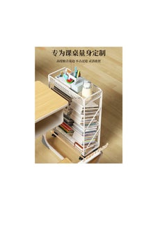 Generic Children's Bookcases Floor Shelves Desk Side Simple Children's Movable Wheeled Book Storage Bookshelves Children's Furniture  - Image 4