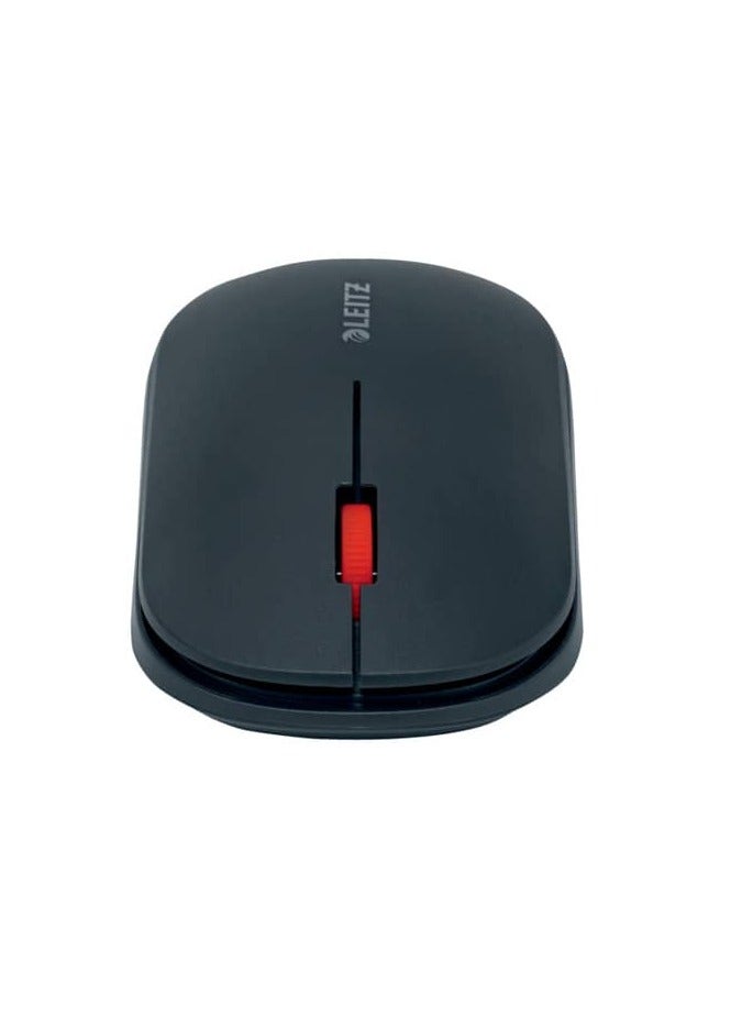 LEITZ فأرة لاسلكية سوداء LEITZ 6531-00-89 مستشعر بصري، تصميم مريح، نقرات صامتة - Image 5