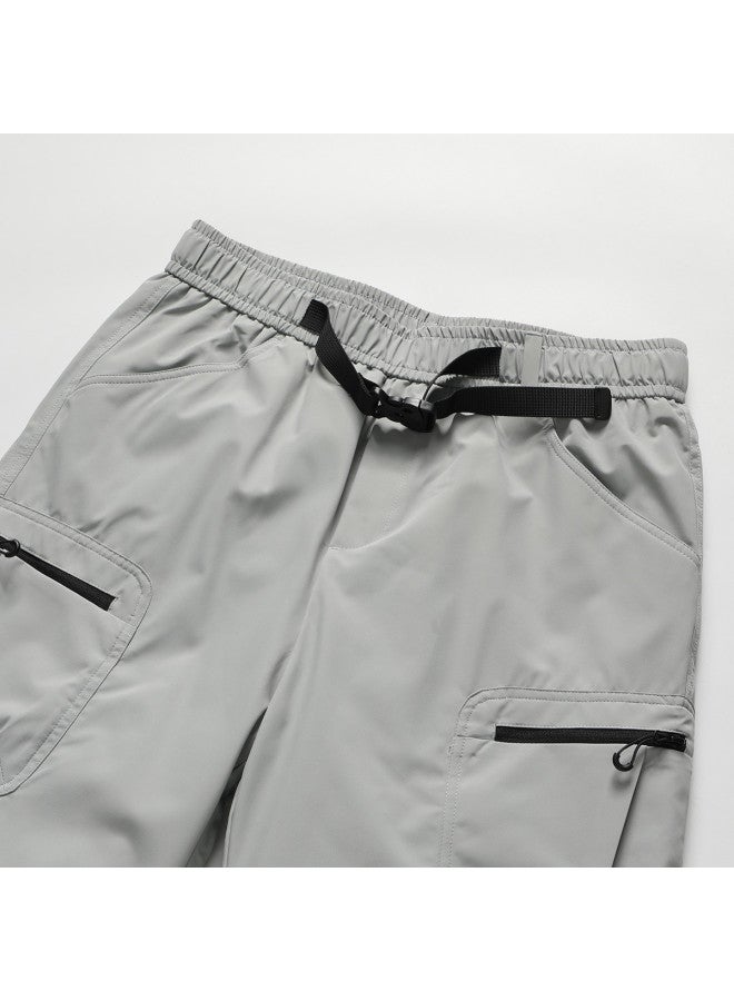 YaYa Unisex Winter Large Pocket Straight Leg Cargo Pants Warm Casual Down Pants Men - Image 4