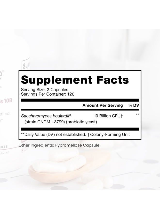 Pure Therapro Rx Saccharomyces 10B - Saccharomyces Boulardii, 10 Billion CFU Per Serving, Patented Strain CNCM I-3799, Probiotic Capsules, Probiotics for Men and Women - 240 Count (Pack of 1) - Image 2
