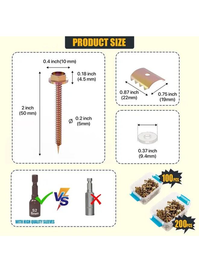 25 قطعة من دبابيس السياج القابلة لإعادة الاستخدام والمسامير لشبكة الأسلاك، مشابك متينة مقاومة للصدأ - Image 3