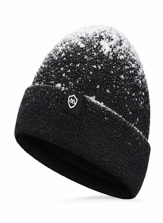 DexShell Waterproof Beanie for Men & Women, Windproof Thermal Winter Hat with Fleece Liner, PFOA-Free Membrane Insulated Cuffed Knit Cap for Cold Weather, Black One Size (56-58cm) - Image 1