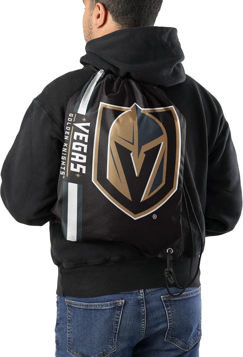 FOCO Las Vegas Golden Knights Big Logo Drawstring Backpack - Image 2