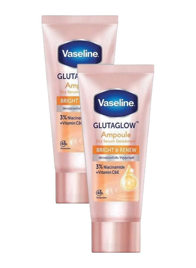 Vaseline Glutaglow Bright & Renew Ampoule Dry Serum Deodorant - 45ml Bundle - Image 1