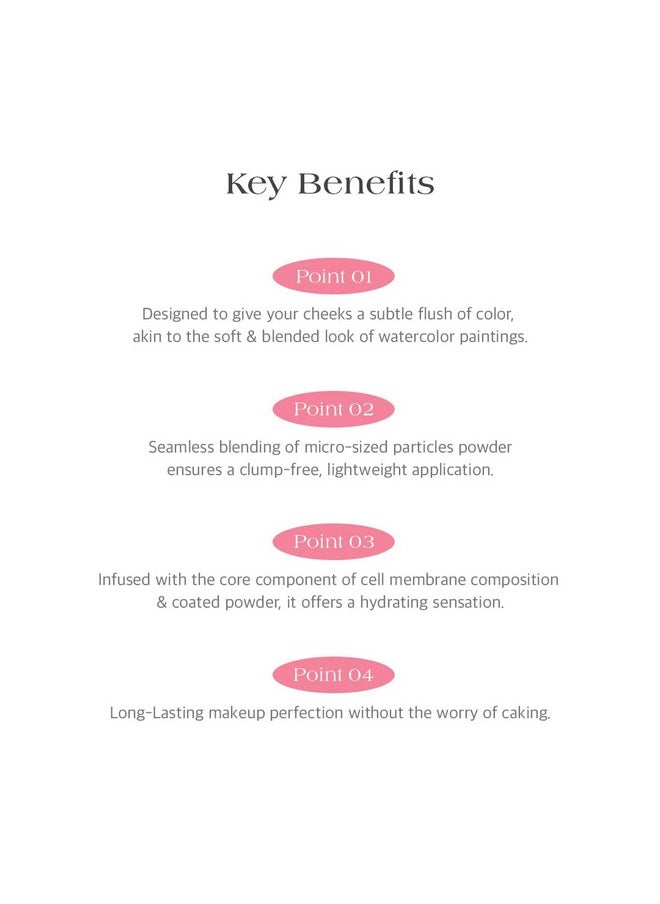 Dr.althea - Dear.A Fluffy Blush An Airy Longlasting Pressed Powder Blush Effortlessly Blends And Layers Creates A Natural Soft Healthy Flush Vegan Formula (04 Childlike) - Image 1