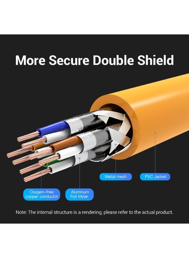 VENTION VENTION Cat6A SFTP Ethernet Cable, 27AWG, Oxygen-Free Copper, Double Shielding, 10Gbps, 500MHz, PVC Jacket, 6mm OD, High-Speed 305m Network Cable Reel I IHCY305  - Image 5
