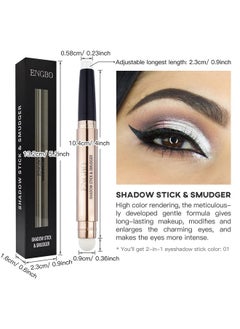 Eye Shadow Stick Makeup Cosmetics Eye Brightener Stick Rotatable Cream Eye Shadow Pencil Glitter Shimmer Eyeshadow Stick With Soft Brush For Eye Makeup (01Pearl White Shimmer) - pzsku/Z573D033EB14575D6C8A5Z/45/_/1694502308/13a93a43-d09c-40fe-9d4c-07ad2a9f3e15