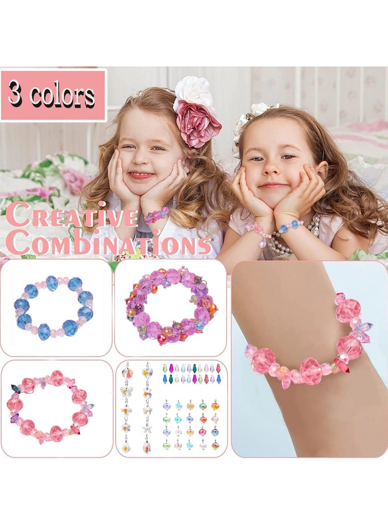 VUCATIN Bracelet Making Kit for Girls 139pc Charm Bracelets Kit with Jewelry Box DIY Bead Jewelry Charms Bracelets for DIY Craft Present For 8+ Year Old Girl (Blue)  - Image 3