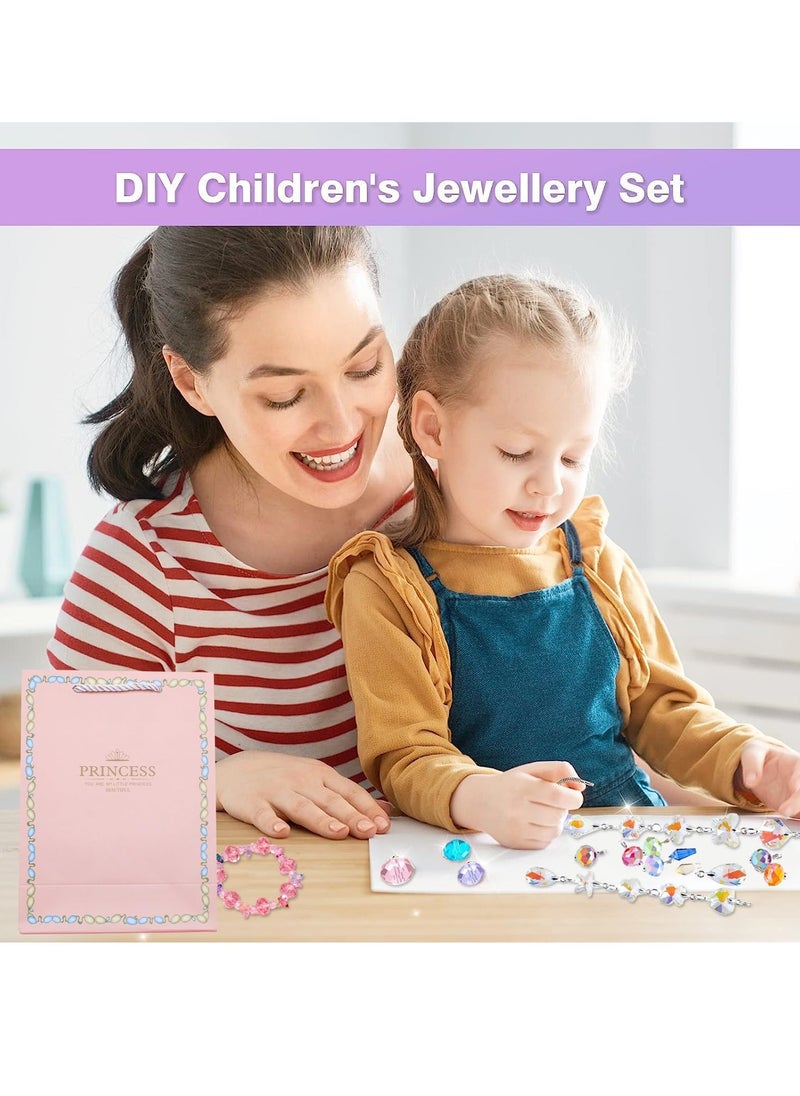 VUCATIN Bracelet Making Kit for Girls 139pc Charm Bracelets Kit with Jewelry Box DIY Bead Jewelry Charms Bracelets for DIY Craft Present For 8+ Year Old Girl (Blue)  - Image 2