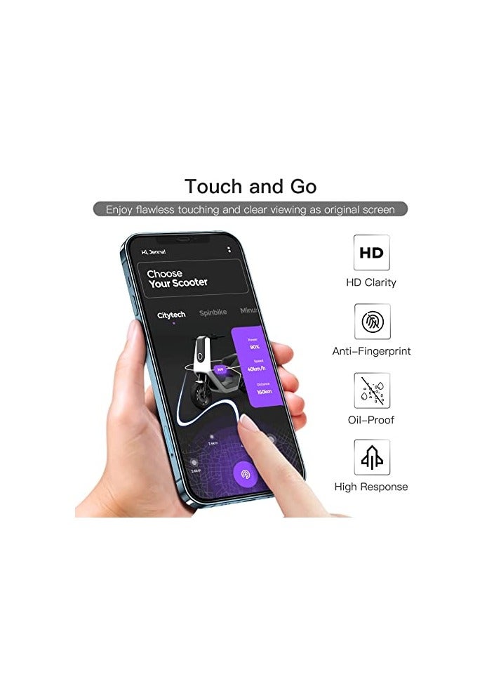 JETech Full Coverage Screen Protector for iPhone 12 Pro Max 6.7-Inch, Black Edge Tempered Glass Film with Easy Installation Tool, Case-Friendly, HD Clear, 3-Pack - Image 5