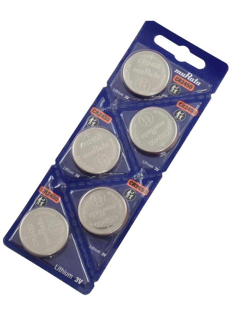 muRATA 5-Pieces Murata CR2450 Lithium 3V (muRata) Indonesia Batteries - Image 3