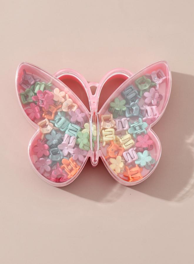 Take Two Pack of 40 - Flower Hair Clips with Box - Image 1