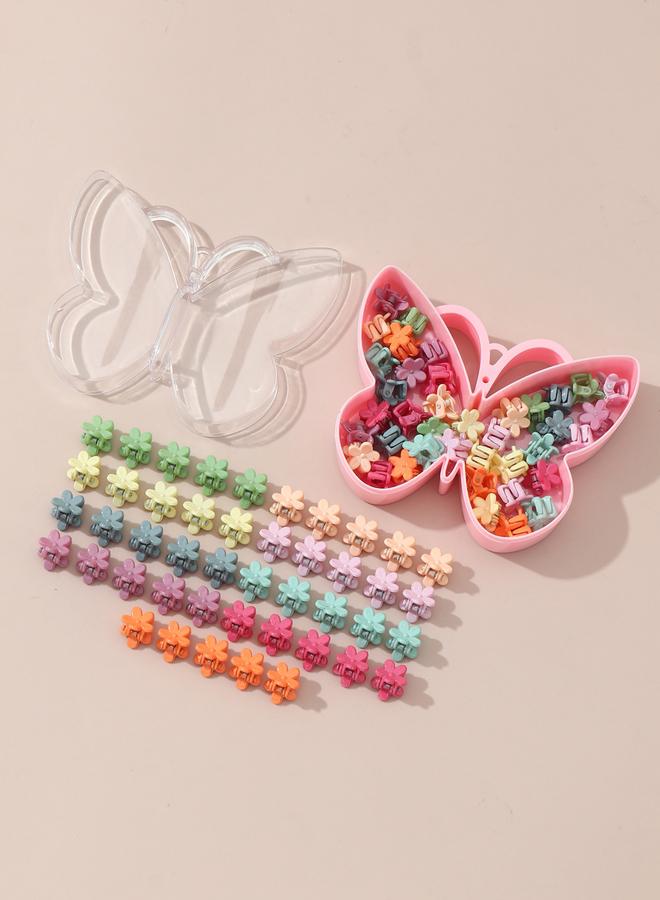Take Two Pack of 40 - Flower Hair Clips with Box - Image 4