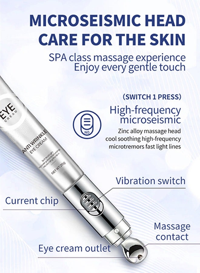 OCHEAL Anti Wrinkle Eye Cream - for Dark Circles and Puffiness Reduce Fine Lines and Wrinkles with Electric Applicator Anti Aging Line Smoothing Skin Care Treatment Daily Wrinkle Cream 20g - Image 4
