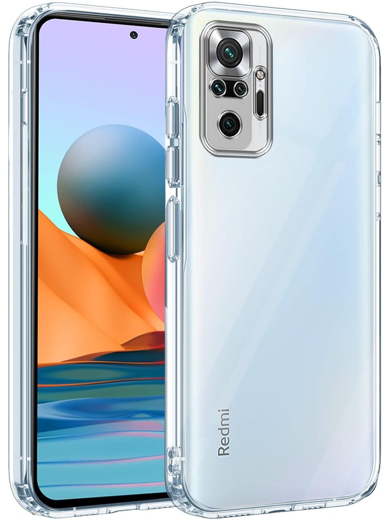 Jkobi Back Case Cover for Xiaomi Mi Redmi Note 10 Pro | 10 Pro Max (Silicone Clear Shockproof with Protection | Flexible and Soft | Transparent) - Image 1