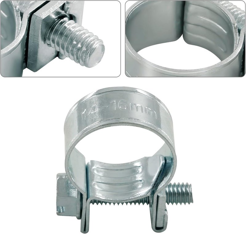 Jersvimc 12pcs Stainless Steel Gas Line Clamp (14-16mm) - Image 3