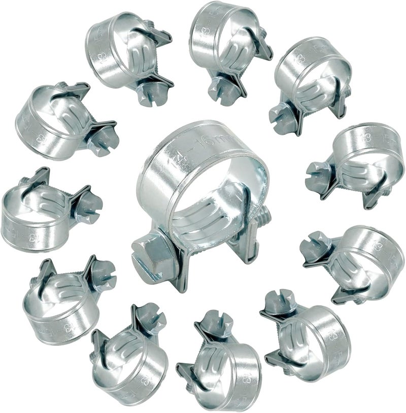 Jersvimc 12pcs Stainless Steel Gas Line Clamp (14-16mm) - Image 5