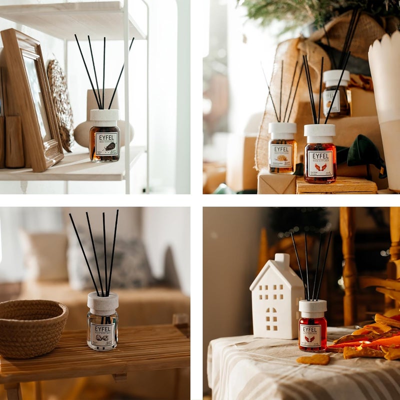 EYFEL Reed Diffusers for Home – Orange Reed Diffuser Set 4.05 fl oz Oil Diffuser Sticks, Bathroom Diffuser, Home Fragrances, Scented Sticks, Home Decor - Image 3