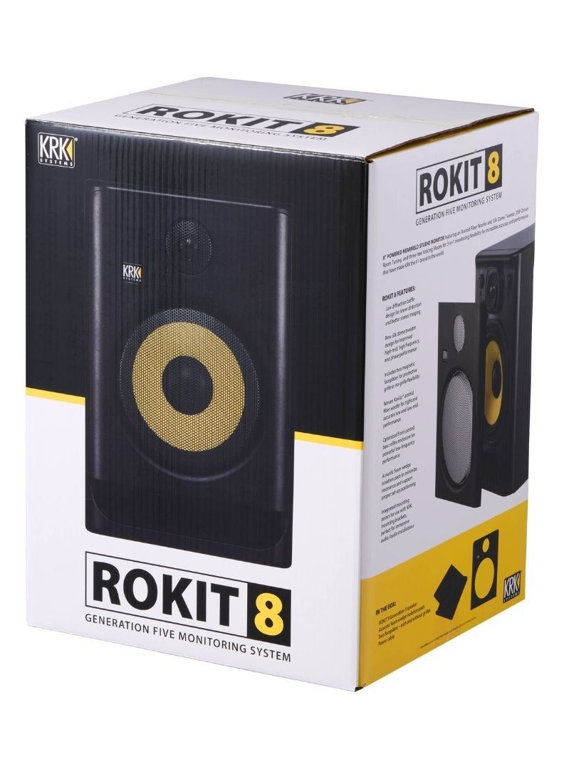KRK KRK Rockit 8 5th Gen 2-Way Powered Studio Monitor- Black - Image 4
